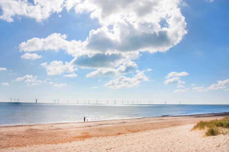 Looking down the beach at Caister-on-Sea