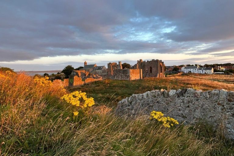 Holy Island Priory by sunset by kind permission of Mark Avery