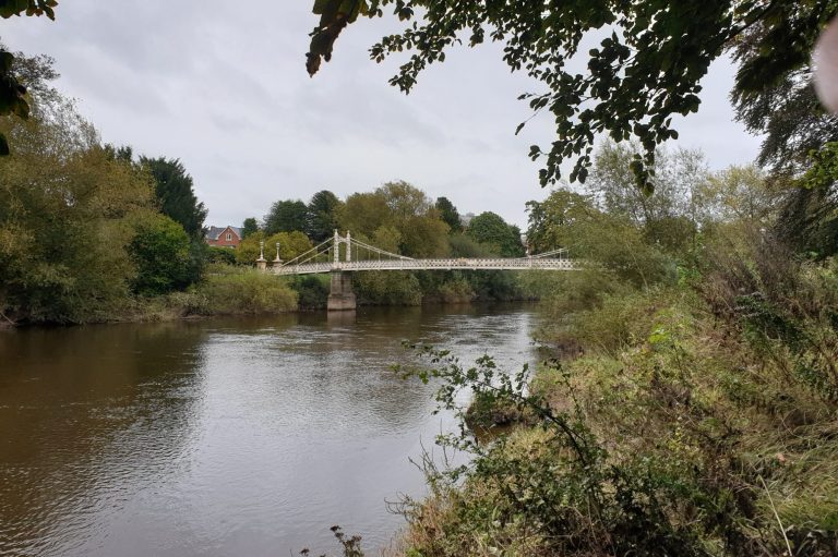 Victoria Bridge at Hereford, on the Wye river. 