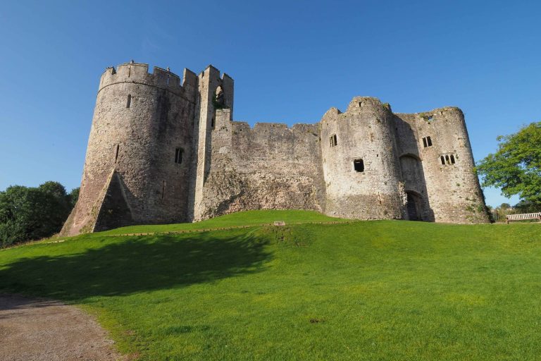 Chepstow Castle, picture of the side aspect. 