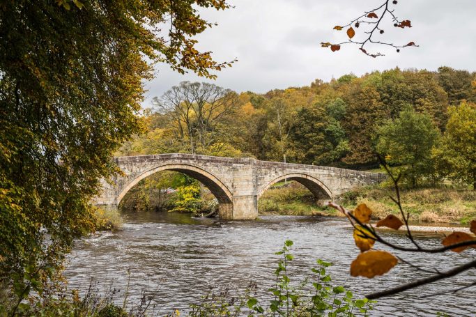 Barden Bridge and the river Wharfe