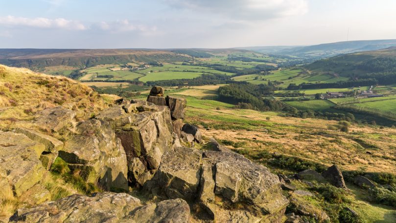 View over landscape from Wainstones