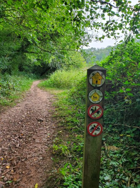 Trail sign on Offa's Dyke near Monmouth