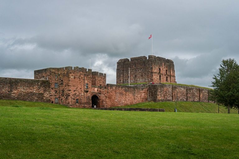 Picture of Carlisle Castle, seen from the side.