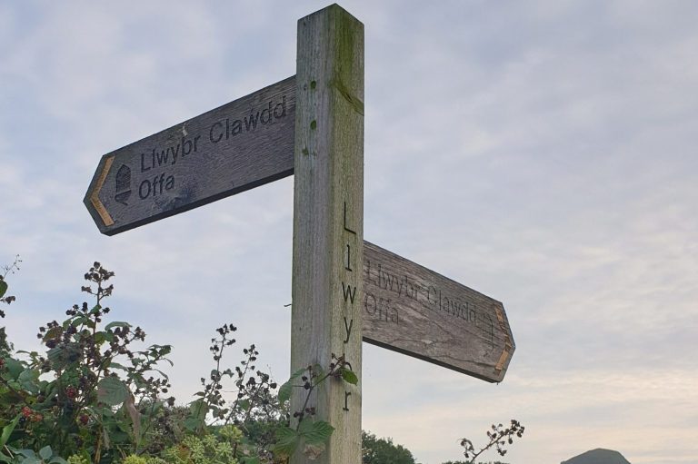 Offas Dyke wooden sign