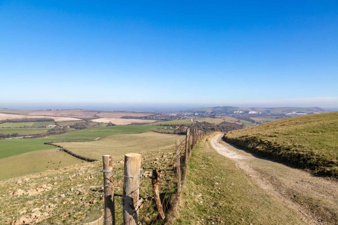 Pathway leading towards Kingston near Lewes