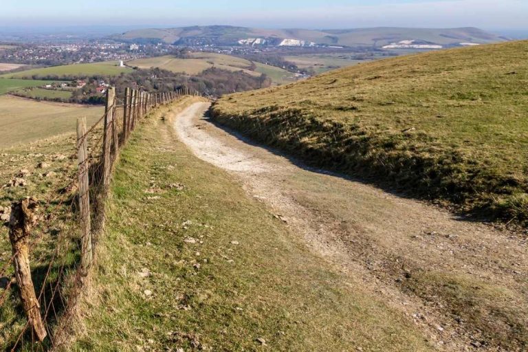 South Downs Way path leading into Kington