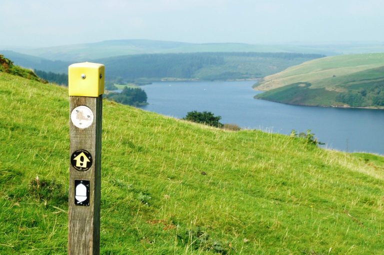 Looking over the Llyn Clywedog Reservoir near Llanidloes.