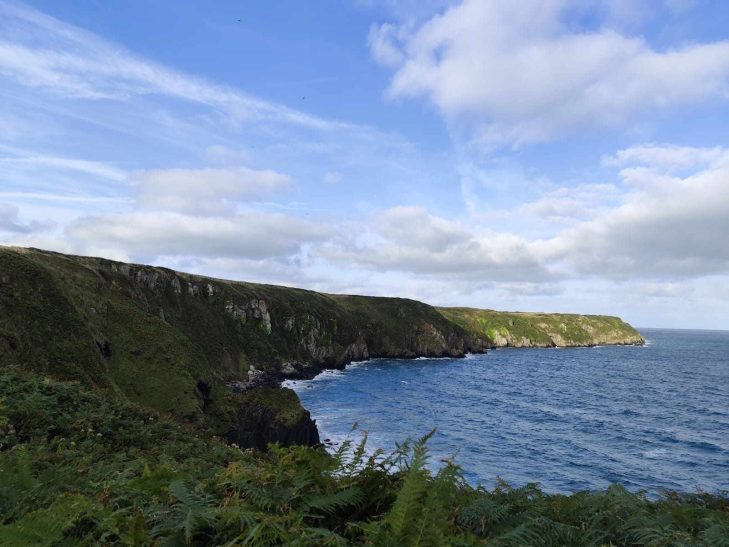 Coast path leading across the cliff into the distance